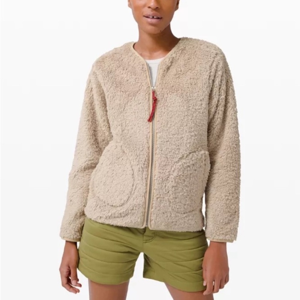 Lululemon Athletica Cream Oh So Sherpa Teddy Jacket